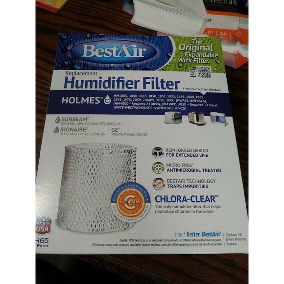 BestAir Other Best Air Wick Humidifier Filter H65 For Sunbeam Holmes Ge Bionaire White